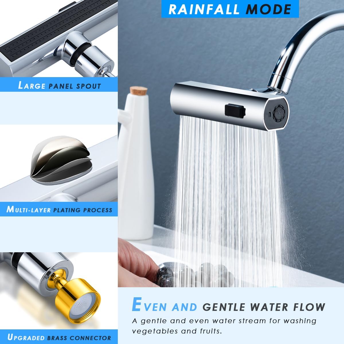 HydroFlow 360™ – Ducha de Grifo de Alta Presión 4 en 1🚿