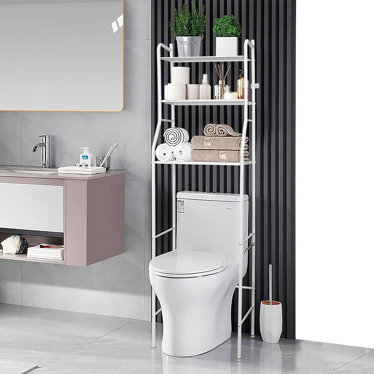 Organizador de Baño 3 Niveles🛁 Más Espacio En Segundos