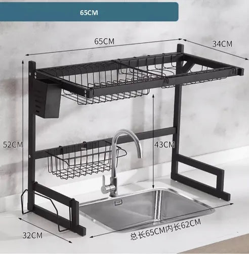 Escurridor de Cocina Premium 🍽️– Seca y Organiza Sin Desorden