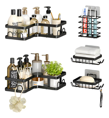 Kit Organizador de Duchas 5 Piezas 🚿 – Todo En Un Solo Lugar Sin Desorden