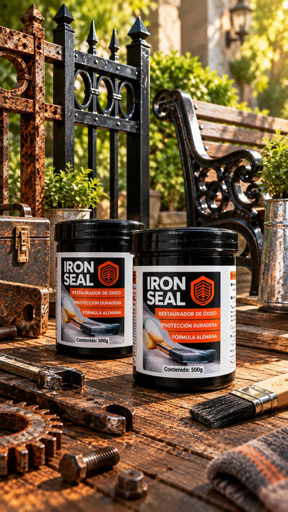🛡️ IronSeal - Pintura Reparadora Antioxidante - Restaura y elimina el óxido al instante⭐ (500g)