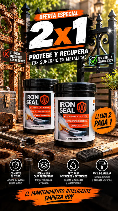 🛡️ IronSeal - Pintura Reparadora Antioxidante - Restaura y elimina el óxido al instante⭐ (500g)