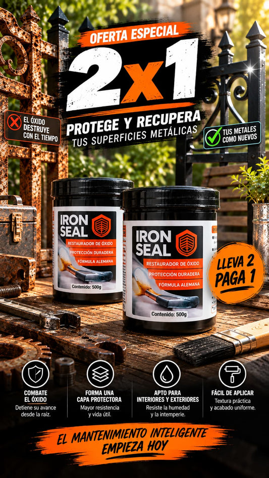 🛡️ IronSeal - Pintura Reparadora Antioxidante - Restaura y elimina el óxido al instante⭐ (500g)