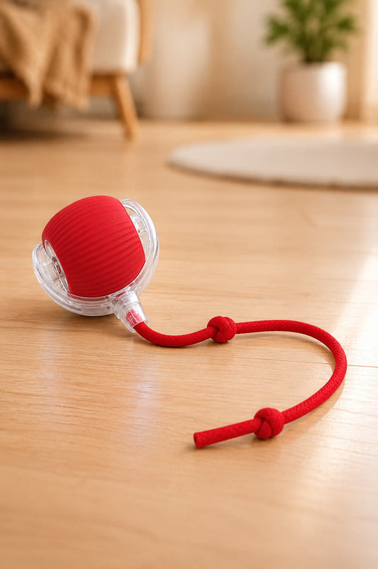 Pelota Interactiva con Cola para Mascotas 😻 Quema sus energías y mantelo feliz🐶