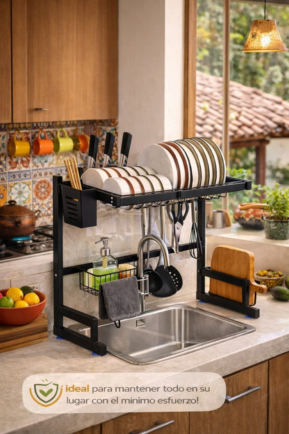 Escurridor de Cocina Premium 🍽️– Seca y Organiza Sin Desorden